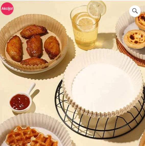 Papir za Pečenje za Air Fryer (50 Komada)