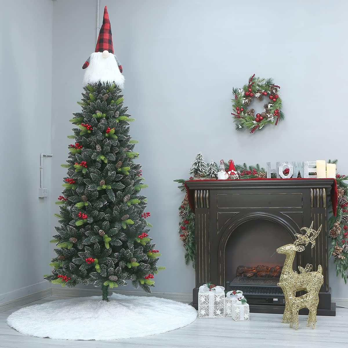 Bela Podloga za Novogodišnju Jelku