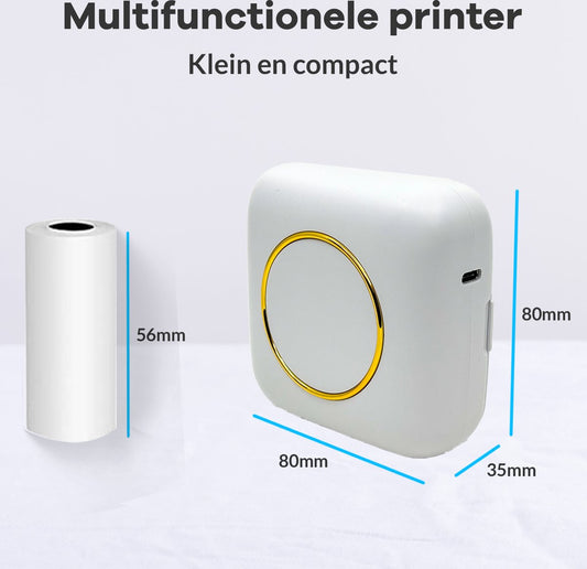 Mini Bluetooth Štampač za Telefon + GRATIS 13 Traka i 5 Markera