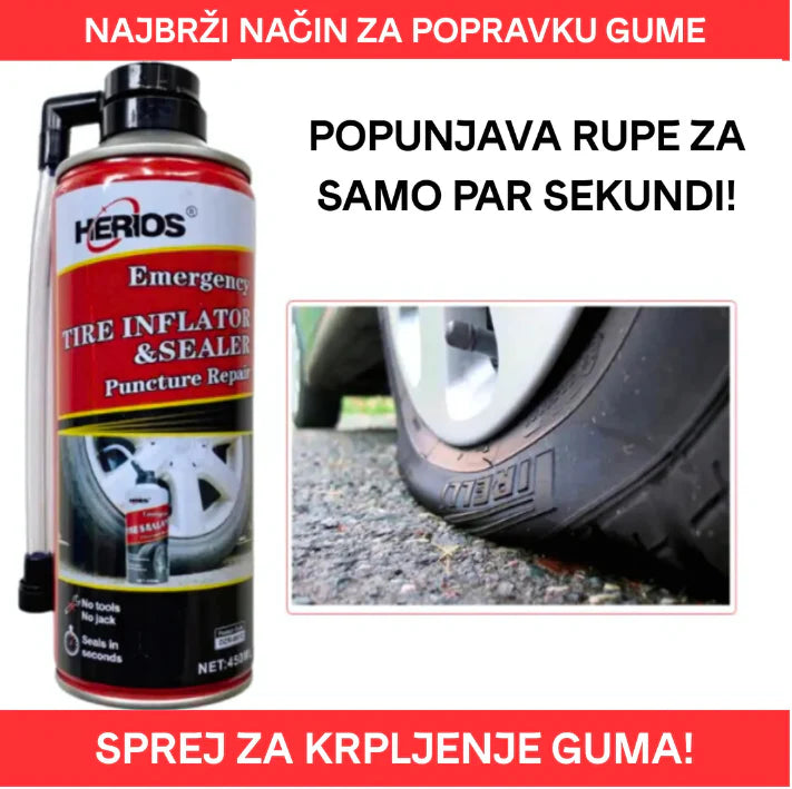 Sprej za Popravku i Pumpanje Guma (450ml)