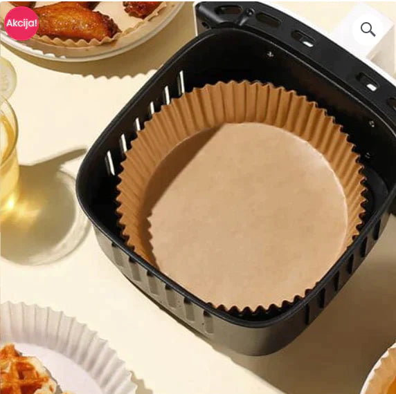 Papir za Pečenje za Air Fryer (50 Komada)