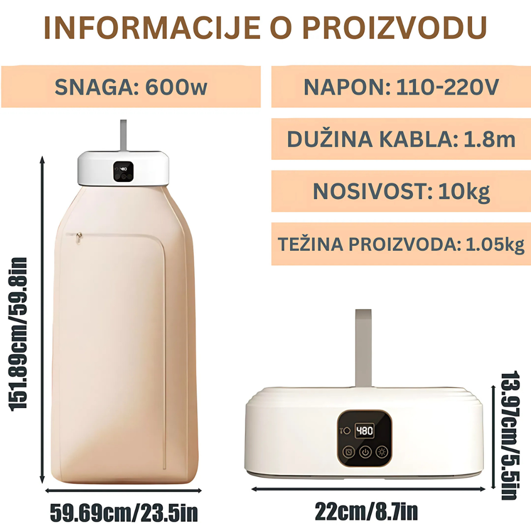 Automatska Mašina za Sušenje i Peglanje Odeće