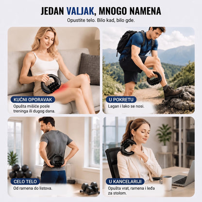 Električni Masažer sa 6 Valjaka za Opuštanje Celog Tela