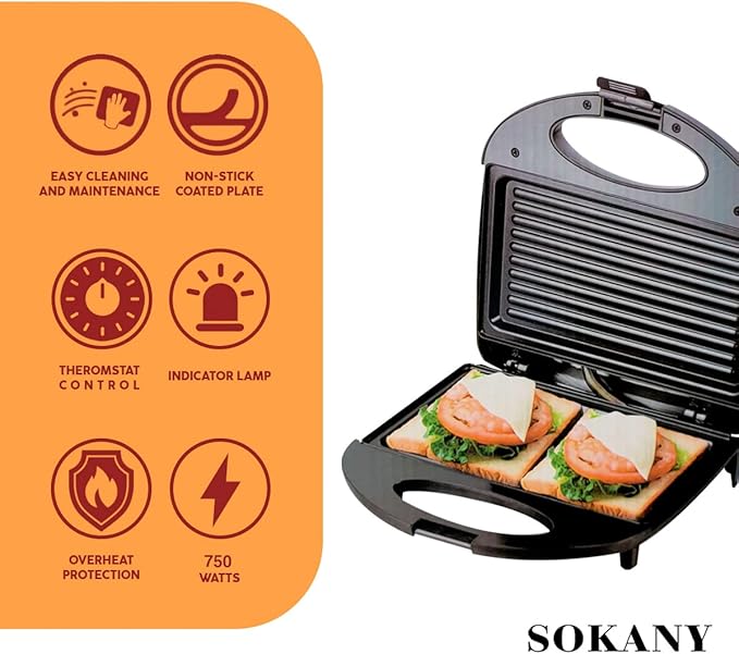 SOKANY Grill Toster 750W