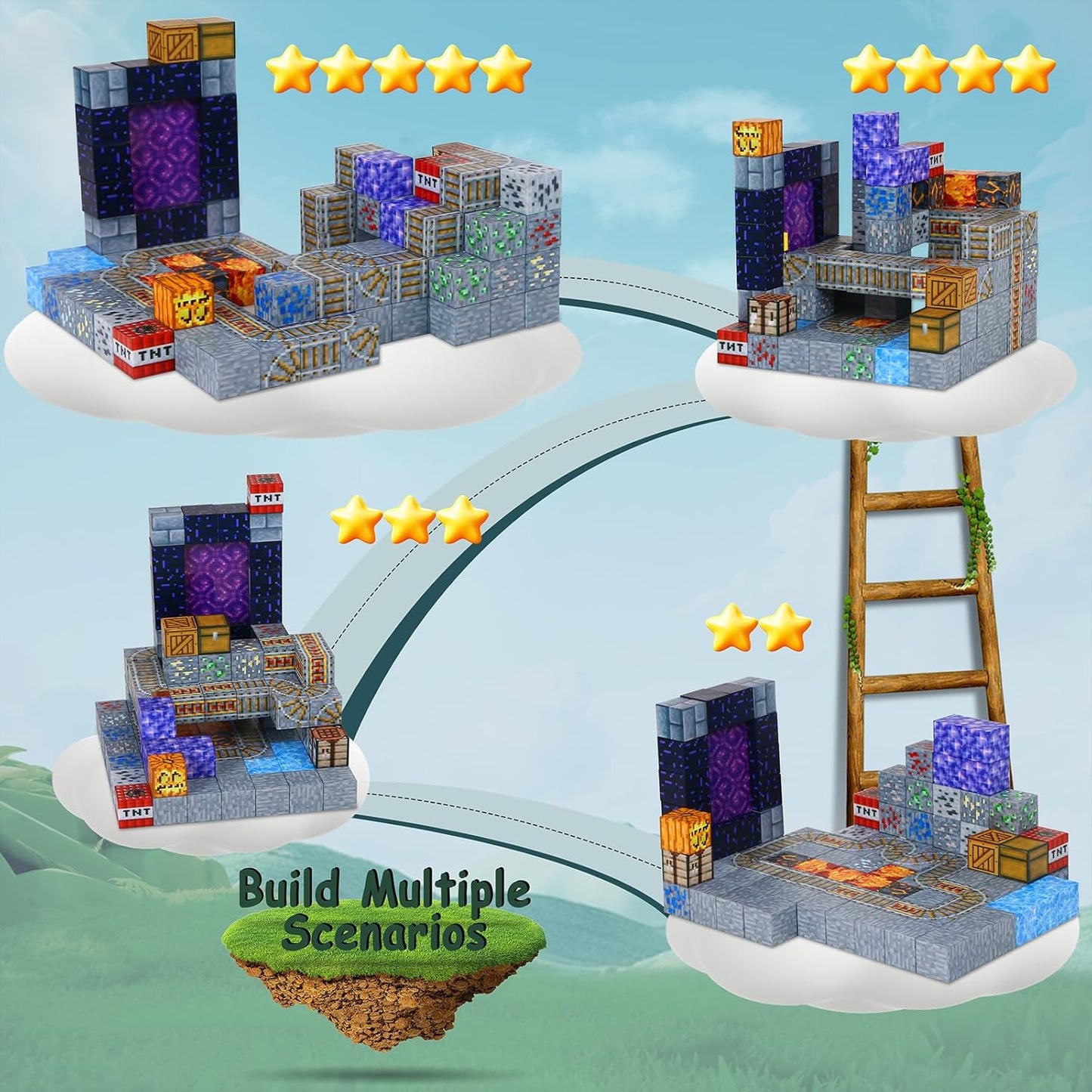 Minecraft Magnetne Kocke – Creative World Setovi (76 i 192 Dela)