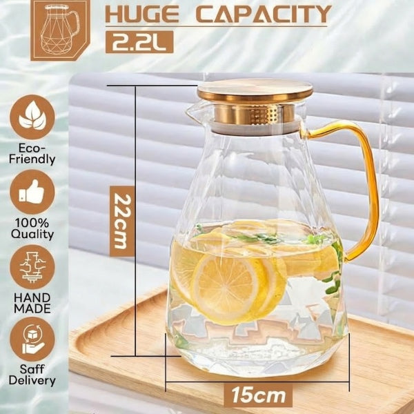 Stakleni Bokal sa Izlivom za Precizno Sipanje 2,2 L