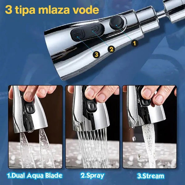 Nastavak za Slavinu sa 3 Režima Mlaza | TurboTap