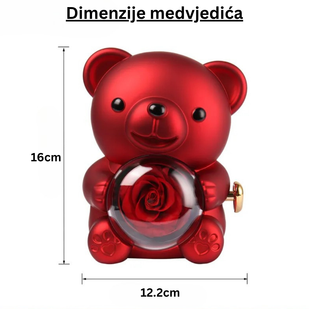 Rotirajući Meda sa Ružom i Ogrlicom