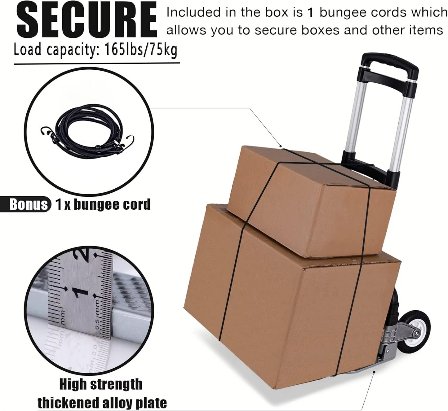 Sklopiva Aluminijumska Kolica za Pomeranje Stvari i Kutija