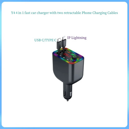 4 u 1 Brzi Punjač i FM Transmiter