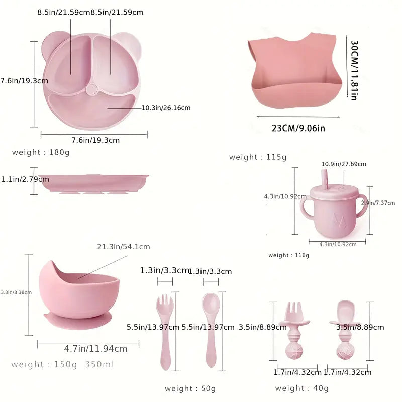 Silikonski Set za Hranjenje Beba