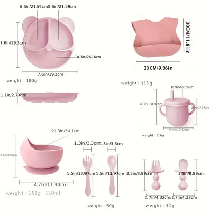 Silikonski Set za Hranjenje Beba