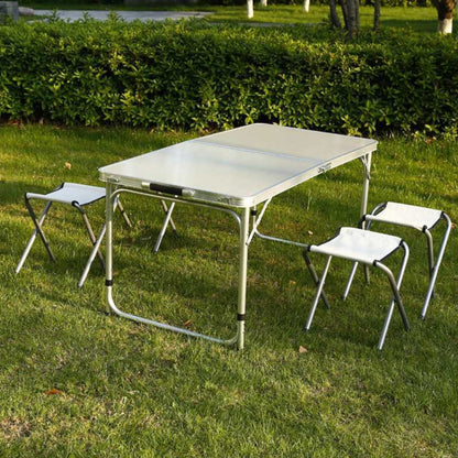 Set Sklopivog Stola i 4 Stolice za Piknik