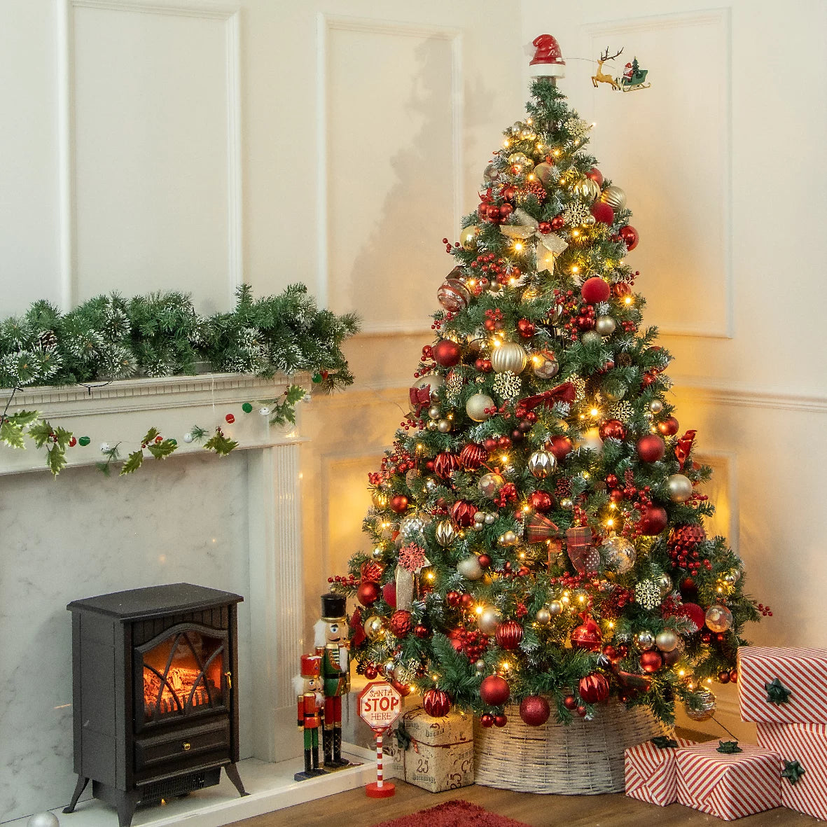 Ukrasni Vrh za Jelku Deda Mraz sa Irvasima