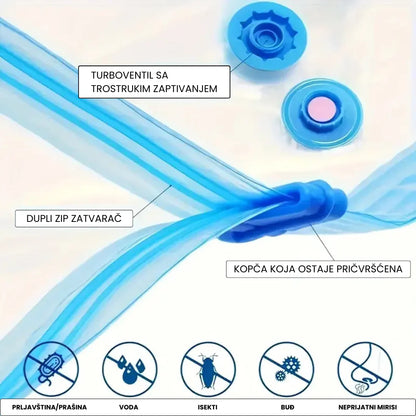 Vakum Kese za Garderobu – 10 Komada + Poklon Pumpa